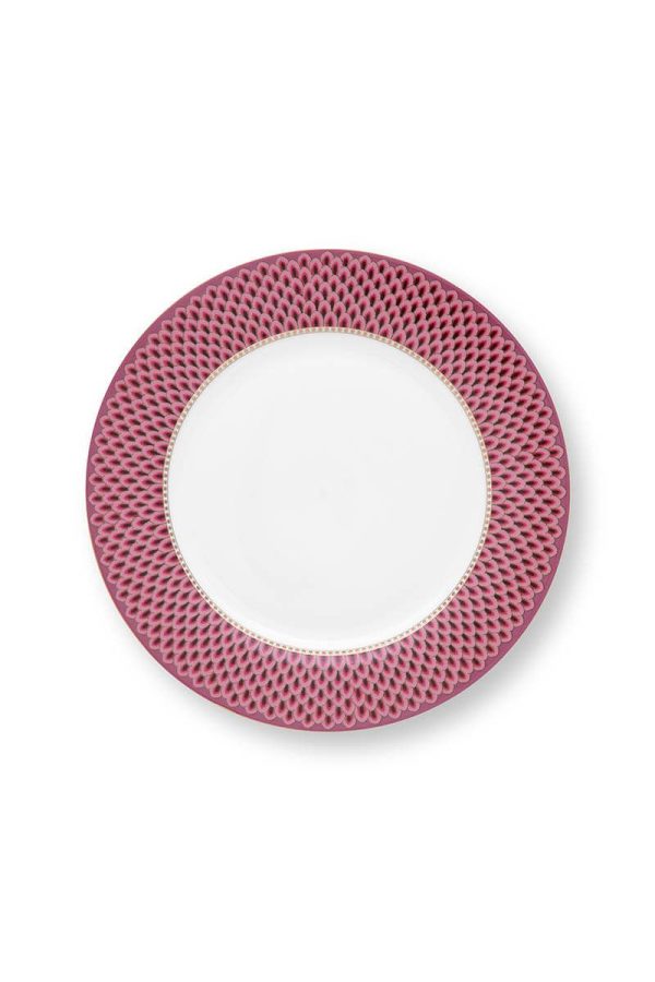 Flower Festival πιάτο scallop dark pink 26,5εκ. - Pip Studio