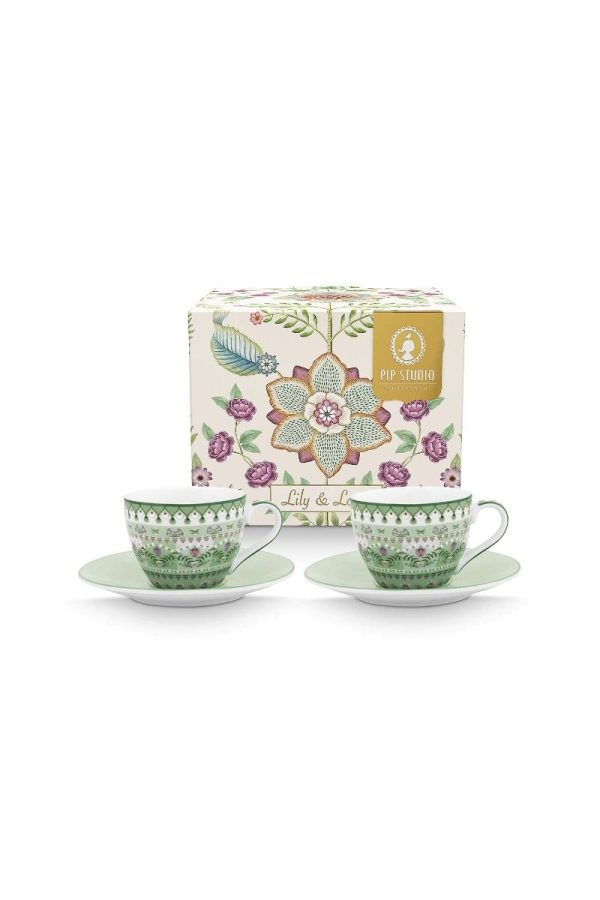 Lily&Lotus Moon Delight φλυτζάνι espresso απαλό πράσινο σετ/2 - Pip Studio