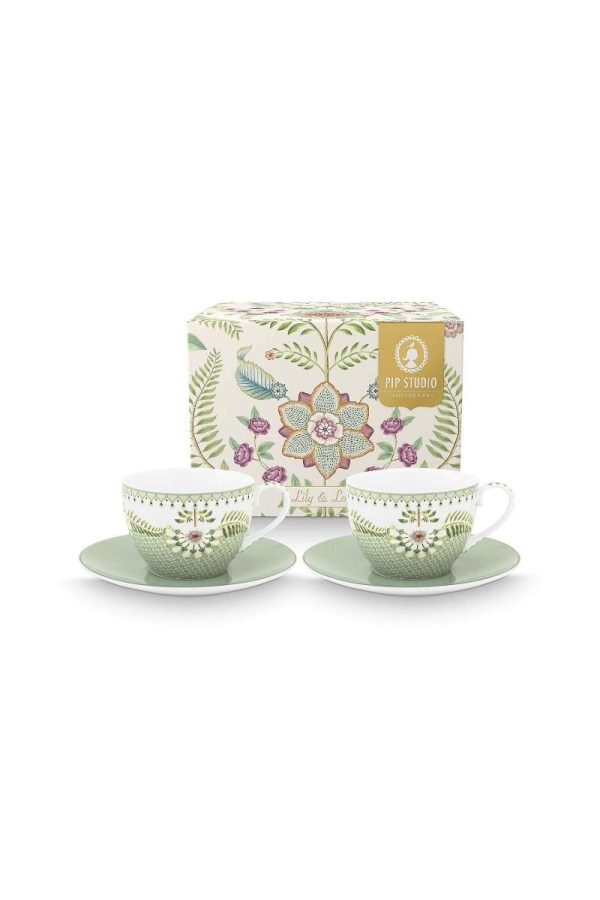 Lily&Lotus Tiles κούπα απαλό πράσινο 280ml. σετ/2 - Pip Studio