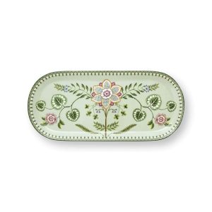 Lily&Lotus πιατέλα κέικ απαλό πράσινο 33,6x15,5x1,6εκ. - Pip Studio
