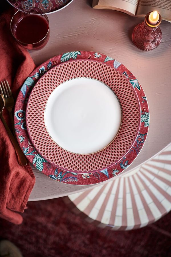 Flower Festival πιάτο scallop dark pink 26,5εκ. - Pip Studio - Image 2