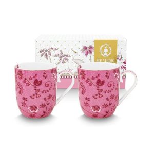 Jolie Flowers κούπα χρυσή ροζ 145ml. σετ/2 - Pip Studio