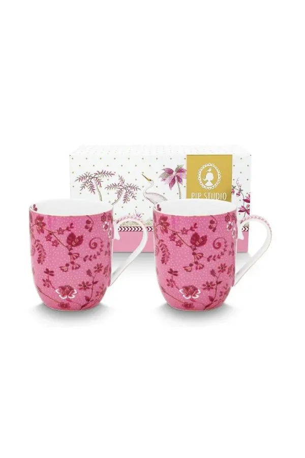 Jolie Flowers κούπα χρυσή ροζ 145ml. σετ/2 - Pip Studio