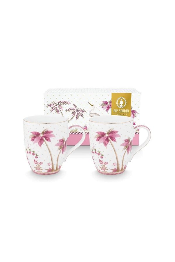 Jolie Dots κούπα χρυσή ροζ 280ml. σετ/2 - Pip Studio