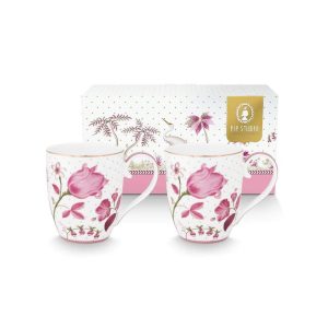 Jolie Tulip κούπα χρυσή ροζ 450ml. σετ/2 - Pip Studio