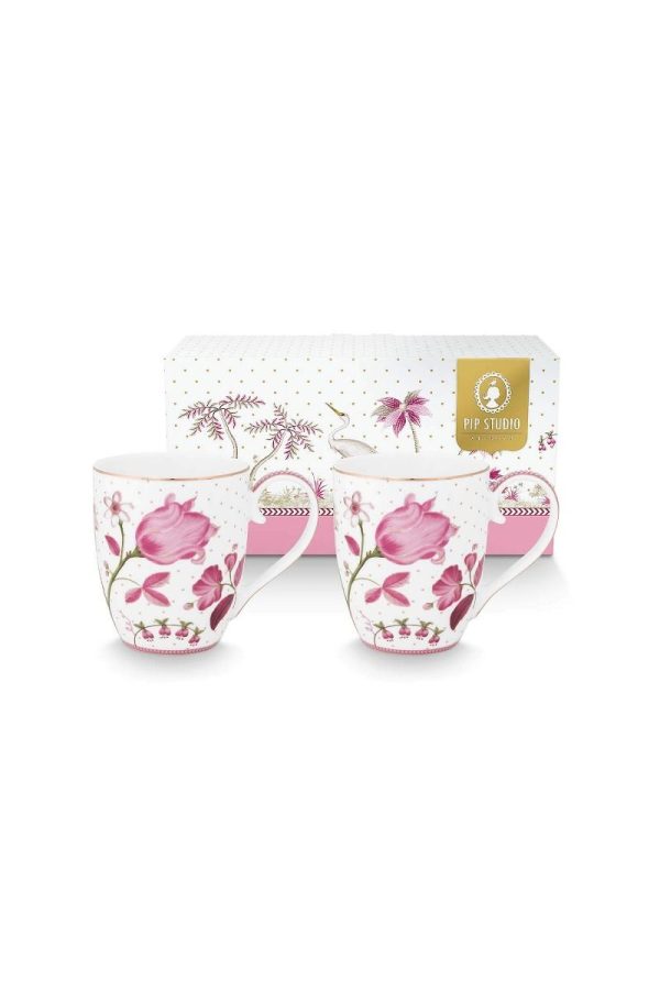 Jolie Tulip κούπα χρυσή ροζ 450ml. σετ/2 - Pip Studio