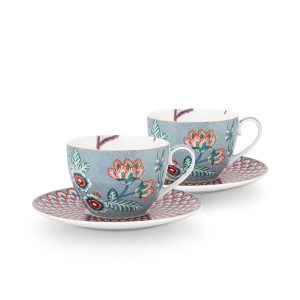 Flower Festival deco φλυτζάνια cappuccino 280ml. σετ/2 - Pip Studio