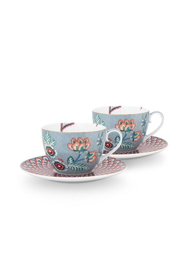Flower Festival deco φλυτζάνια cappuccino 280ml. σετ/2 - Pip Studio
