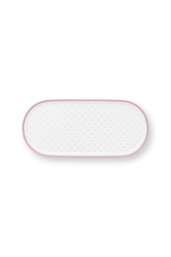 Jolie Dots πιατέλα ροζ χρυσό 25x11,5εκ. - Pip Studio