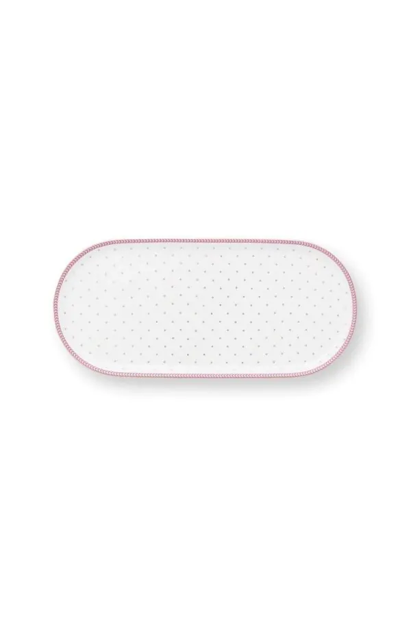 Jolie Dots πιατέλα ροζ χρυσό 25x11,5εκ. - Pip Studio