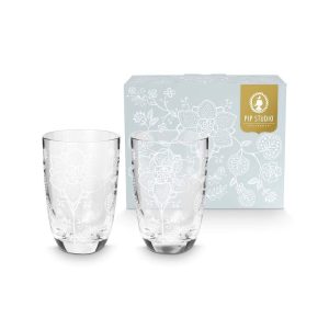 Flower White ψηλά ποτήρια νερού σετ/2 - Pip Studio