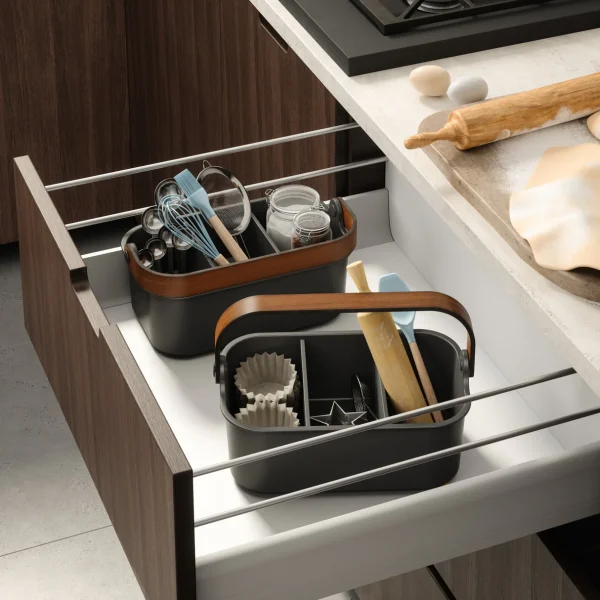 Bellwood Stackable Bin βάση οργάνωσης black/wallnut medium - Umbra - Image 2
