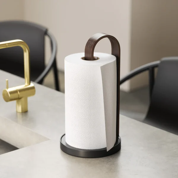 Bellwood βάση ρολού κουζίνας black/wallnut - Umbra - Image 3