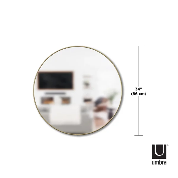 Hubba καθρέπτης επιτοίχιος στρογγυλός brass 86εκ. - Umbra - Image 5