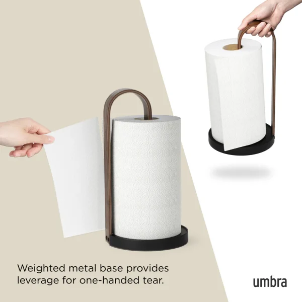 Bellwood βάση ρολού κουζίνας black/wallnut - Umbra - Image 4
