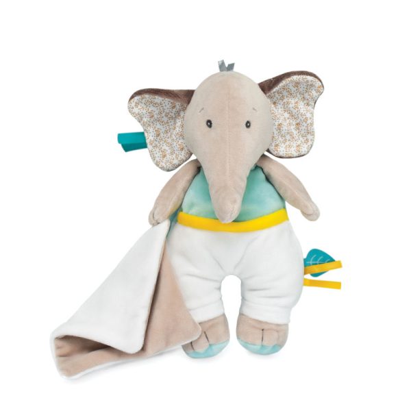 Ελέφαντας με πανάκι παρηγοριάς 23cm. - Doudou et Compagnie