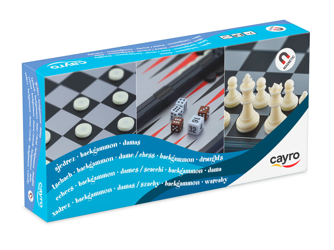 Σκάκι/ντάμα και τάβλι μαγνητικό - Cayro
