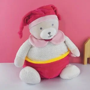 Πιτζαμοθήκη αρκούδι φούξια 40cm. - Doudou et Compagnie