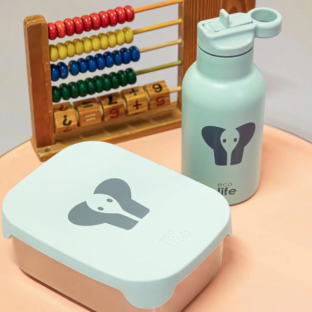 Φαγητοδοχείο inox με καπάκι σιλικόνης 800ml. "Elephant" - Eco Life - Image 3