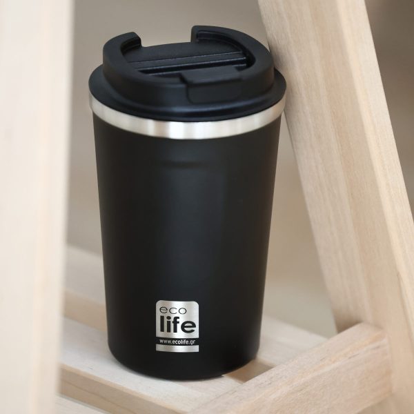 Κούπα μεταφοράς thermos dark grey 370ml.  -  Eco Life - Image 4