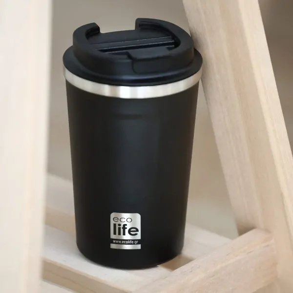 Κούπα μεταφοράς dark grey 370ml.  -  Eco Life - Image 4