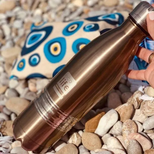 Μεταλλικό μπουκάλι ισοθερμικό 750ml. μπρονζέ - Eco Life - Image 3