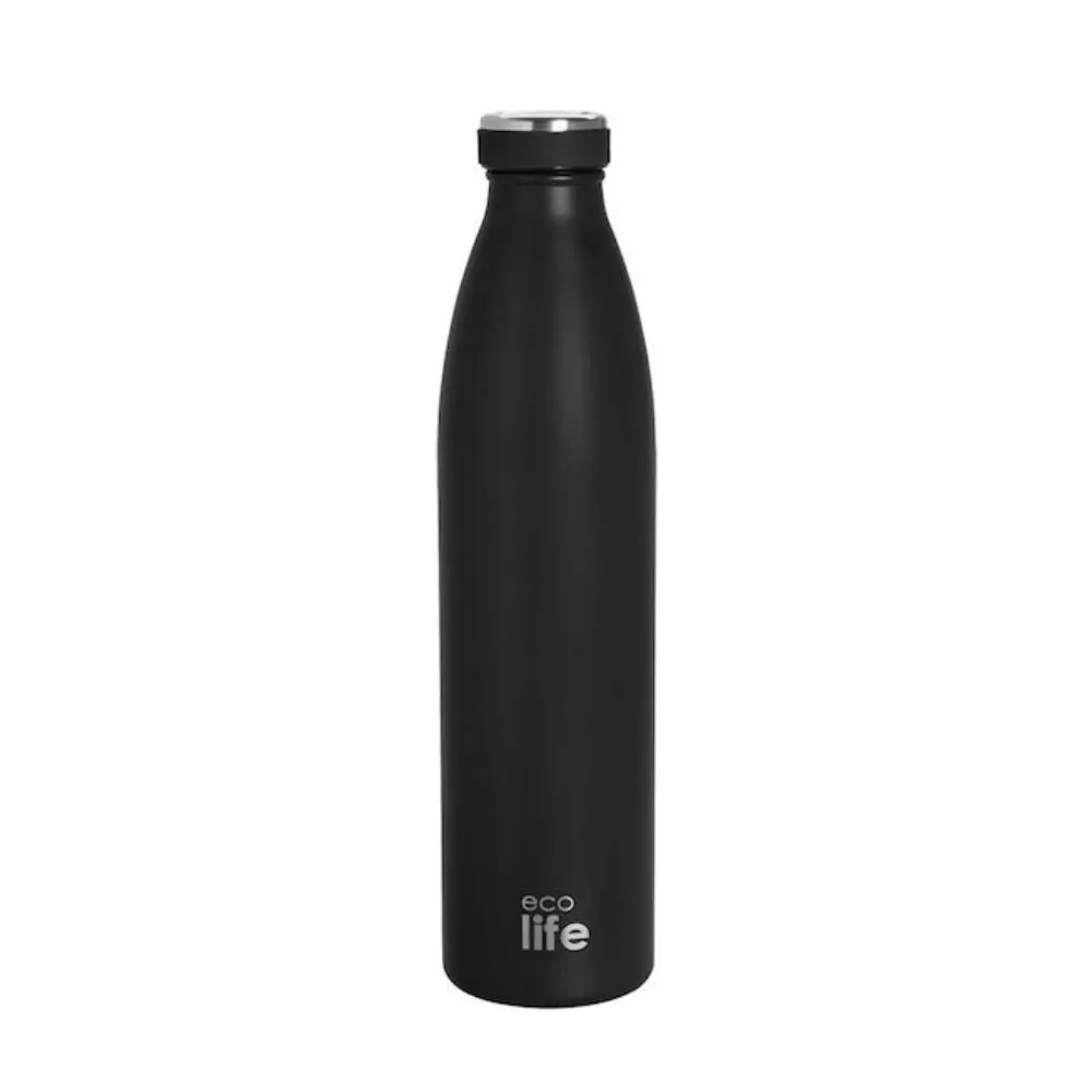 Μπουκάλι thermos slim 1lt. black - Eco Life