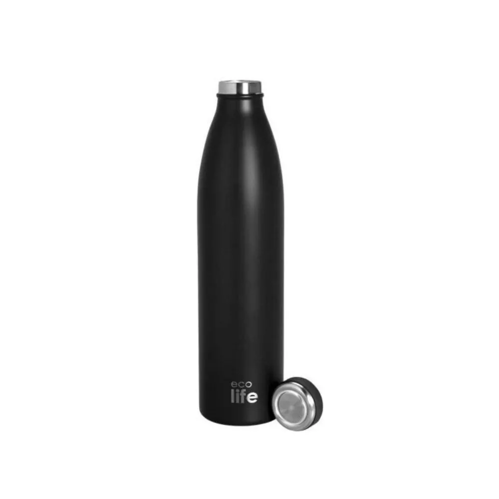 Μπουκάλι thermos slim 1lt. black - Eco Life - Image 3