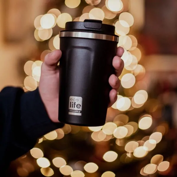 Κούπα μεταφοράς dark grey 370ml.  -  Eco Life - Image 6