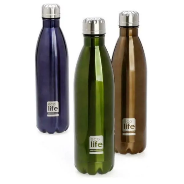 Μεταλλικό μπουκάλι ισοθερμικό 750ml. μπρονζέ - Eco Life - Image 2