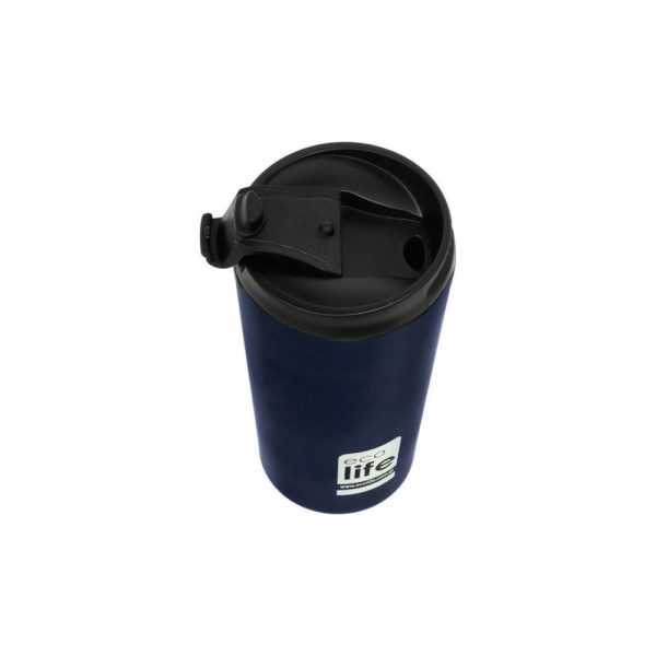 Κούπα μεταφοράς thermos 370ml. blue black matt - Eco Life - Image 3