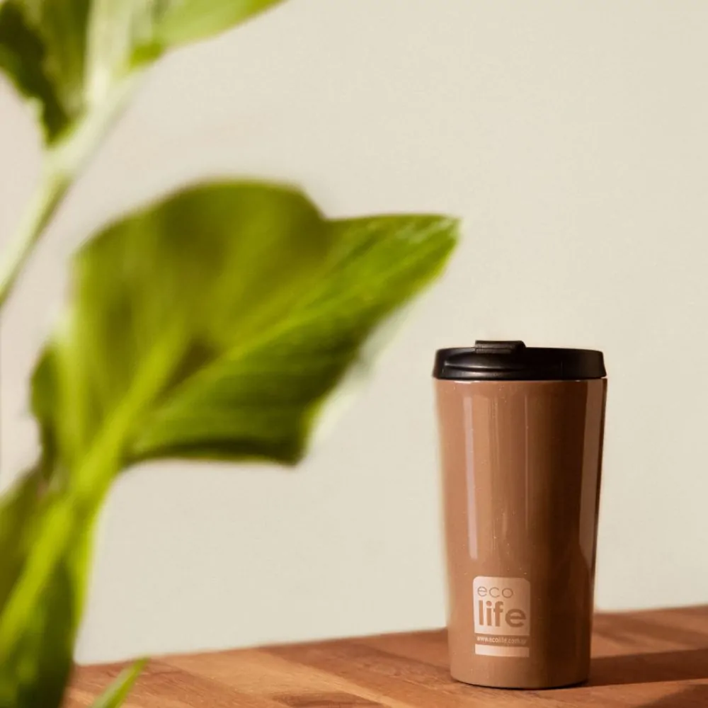 Κούπα μεταφοράς thermos 370ml. black matt - Eco Life - Image 2