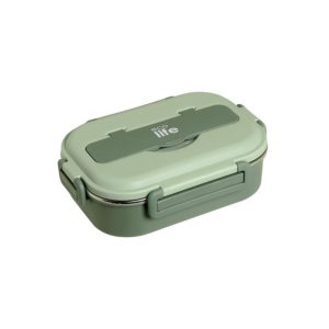 Φαγητοδοχείο με inox εσωτερικό & χωρίσματα 1lt. green - Eco Life