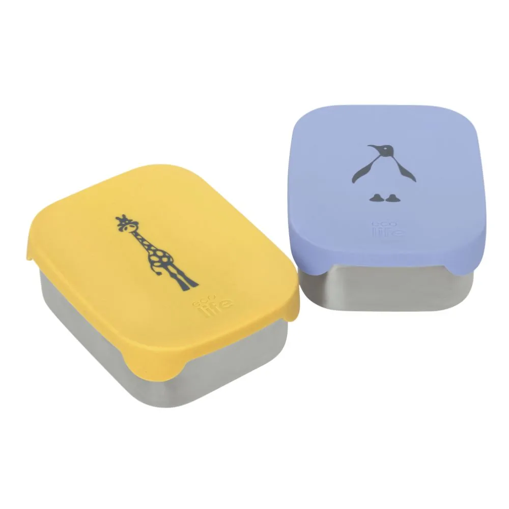 Φαγητοδοχείο inox με καπάκι σιλικόνης 800ml. "Giraffe" - Eco Life - Image 3