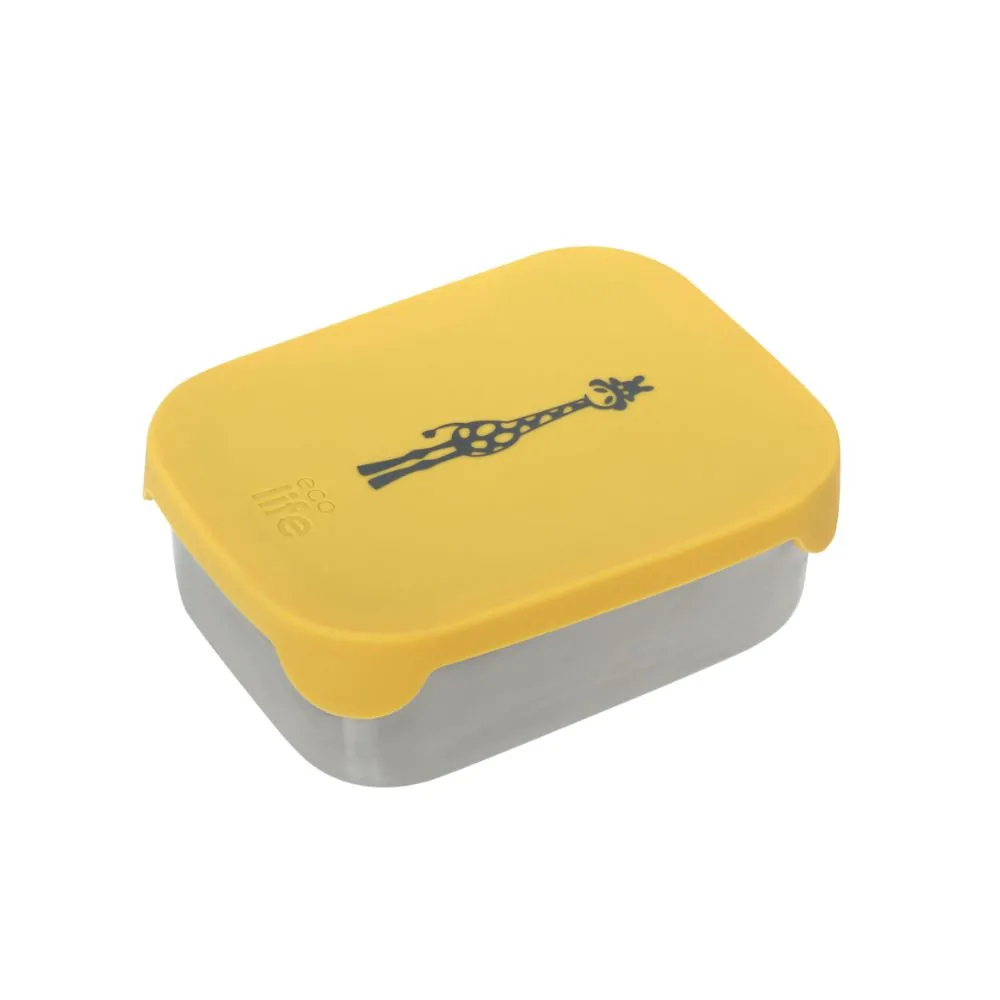 Φαγητοδοχείο inox με καπάκι σιλικόνης 800ml. "Giraffe" - Eco Life - Image 4