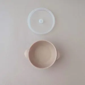 Μπωλ σιλικόνης με βεντούζα Nino μπεζ- Nok Nok