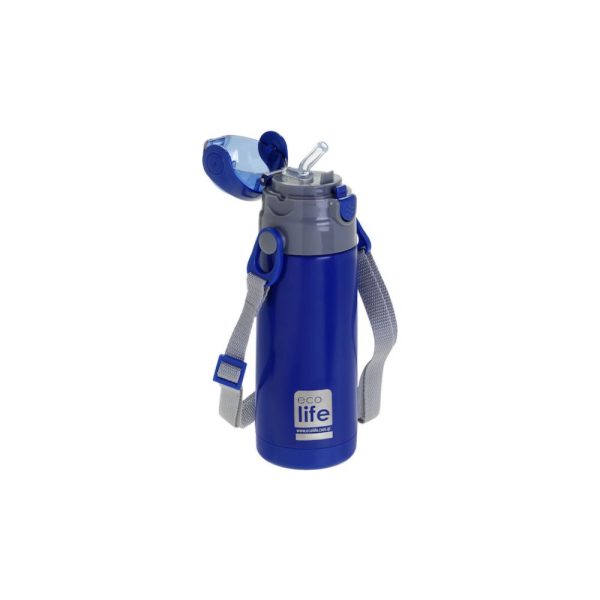 Μεταλλικό θερμός παιδικό navy blue 400ml.  -  Eco Life - Image 2