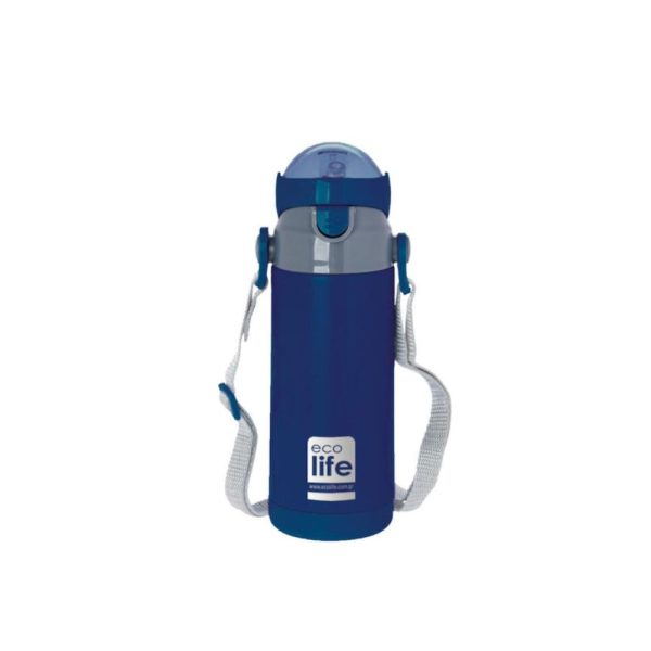 Μεταλλικό θερμός παιδικό navy blue 400ml.  -  Eco Life