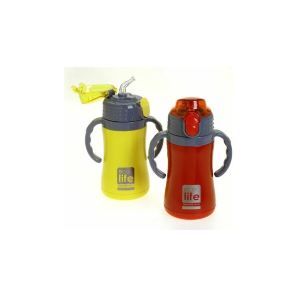 Παγούρι-Θερμός Παιδικό Ανοξείδωτο 300ml. κίτρινο  -  Eco Life - Image 3