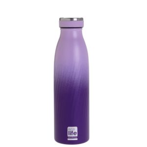Thermos μεταλλικό μπουκάλι 500ml. Purple Ombre  -  Eco Life