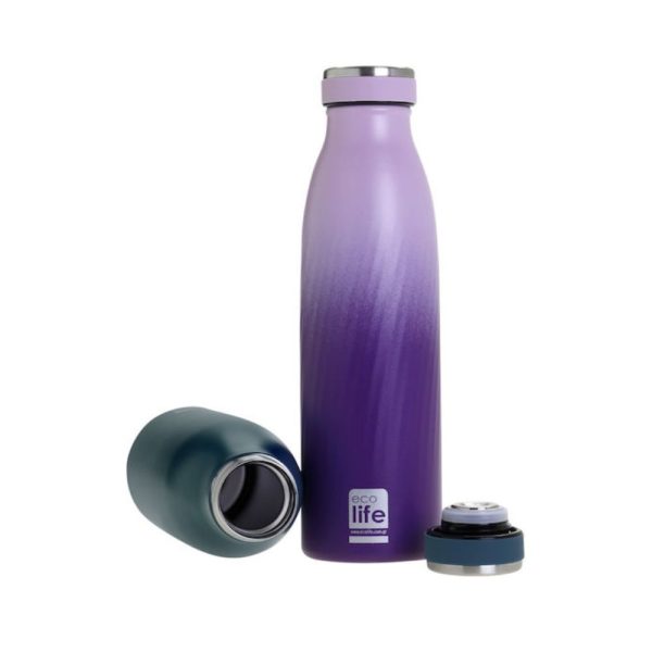 Μπουκάλι thermos 500ml. purple ombre  -  Eco Life - Image 2
