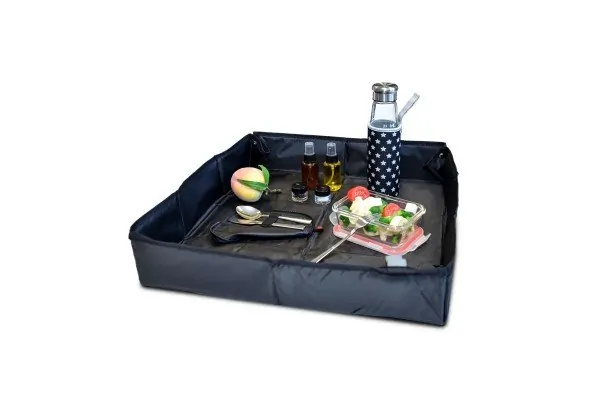 Picnic τραπεζομάντηλο μαύρο αναδιπλούμενο 48x48cm. - IRIS