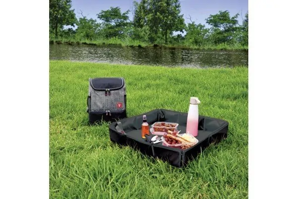 Picnic τραπεζομάντηλο μαύρο αναδιπλούμενο 48x48cm. - IRIS - Image 3