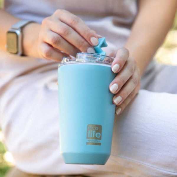 Κούπα μεταφοράς thermos 360ml. pure blue - Eco Life - Image 2