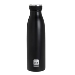 Thermos Μεταλλικό Μπουκάλι 500ml. Black Slim  -  Eco Life