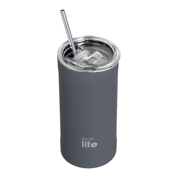 Κούπα μεταφοράς ισοθερμική stone grey 500ml. - Eco Life - Image 4
