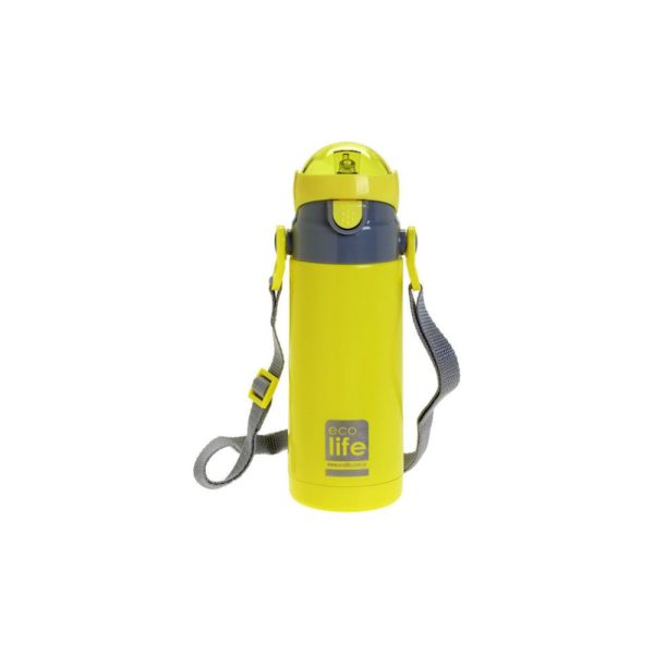 Παγούρι-Θερμός Παιδικό Ανοξείδωτο 400ml. κίτρινο - Eco Life - Image 3