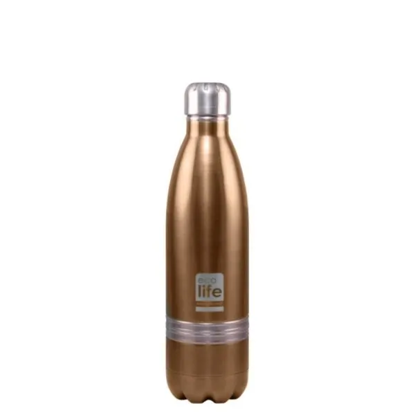 Μεταλλικό μπουκάλι ισοθερμικό 750ml. μπρονζέ - Eco Life