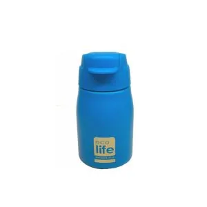 Παγούρι ανοξείδωτο με καλαμάκι 400ml. μπλε - Eco Life