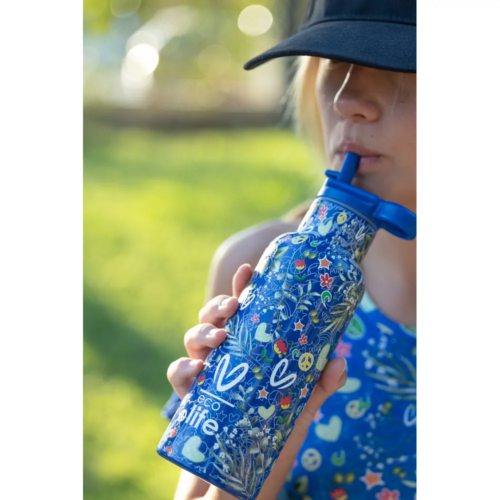 Μπουκάλι thermos Vasiliki 500ml. "Blue" - Eco Life - Image 5